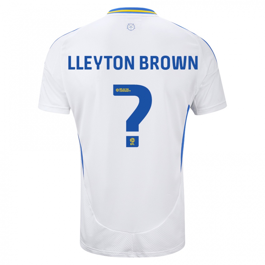 Niño Camiseta Lleyton Brown #0 Blanco Azul 1ª Equipación 2024/25 La Camisa