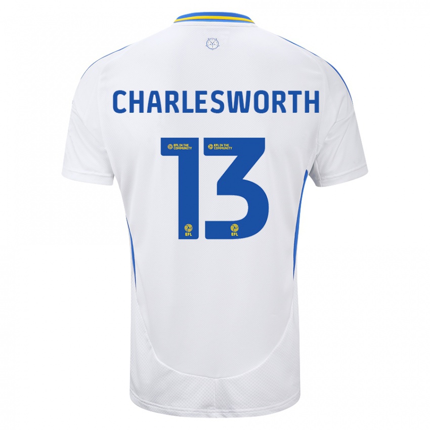 Niño Camiseta Millie Robshaw-Charlesworth #13 Blanco Azul 1ª Equipación 2024/25 La Camisa