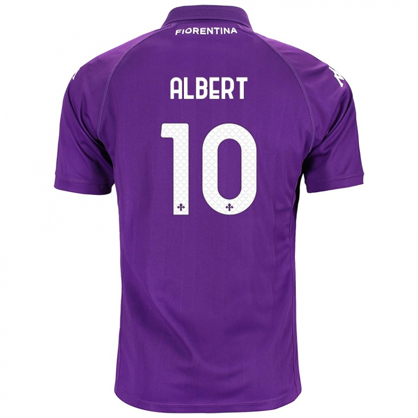 Niño Camiseta Albert Gudmundsson #10 Morado 1ª Equipación 2024/25 La Camisa