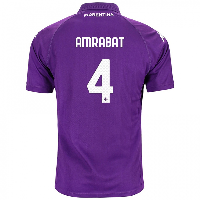 Niño Camiseta Sofyan Amrabat #4 Morado 1ª Equipación 2024/25 La Camisa