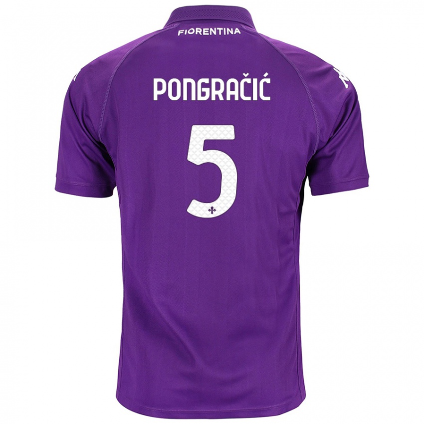 Niño Camiseta Marin Pongračić #5 Morado 1ª Equipación 2024/25 La Camisa