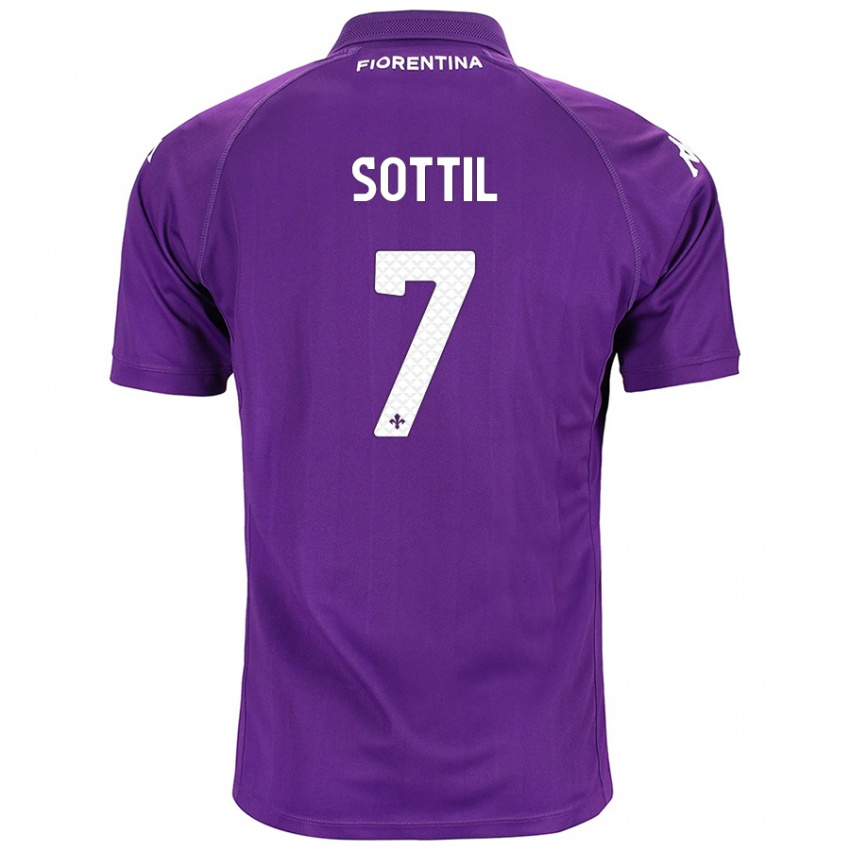 Niño Camiseta Riccardo Sottil #7 Morado 1ª Equipación 2024/25 La Camisa