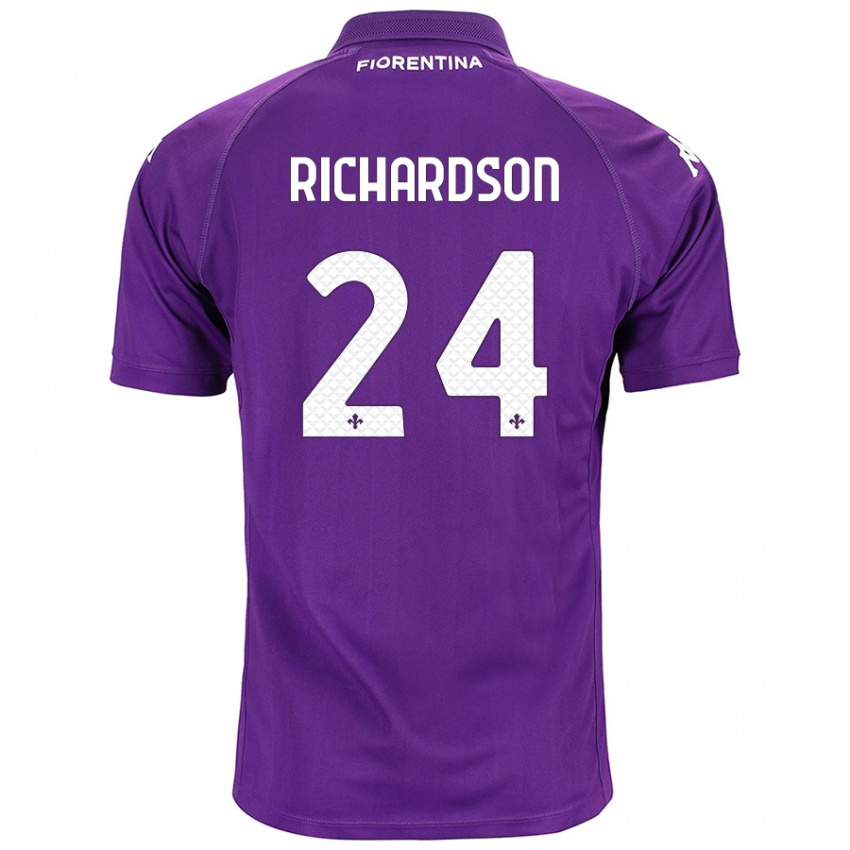 Niño Camiseta Amir Richardson #24 Morado 1ª Equipación 2024/25 La Camisa