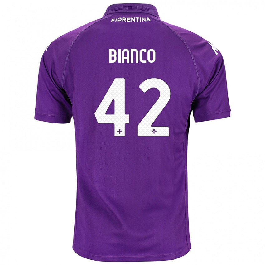 Niño Camiseta Alessandro Bianco #42 Morado 1ª Equipación 2024/25 La Camisa