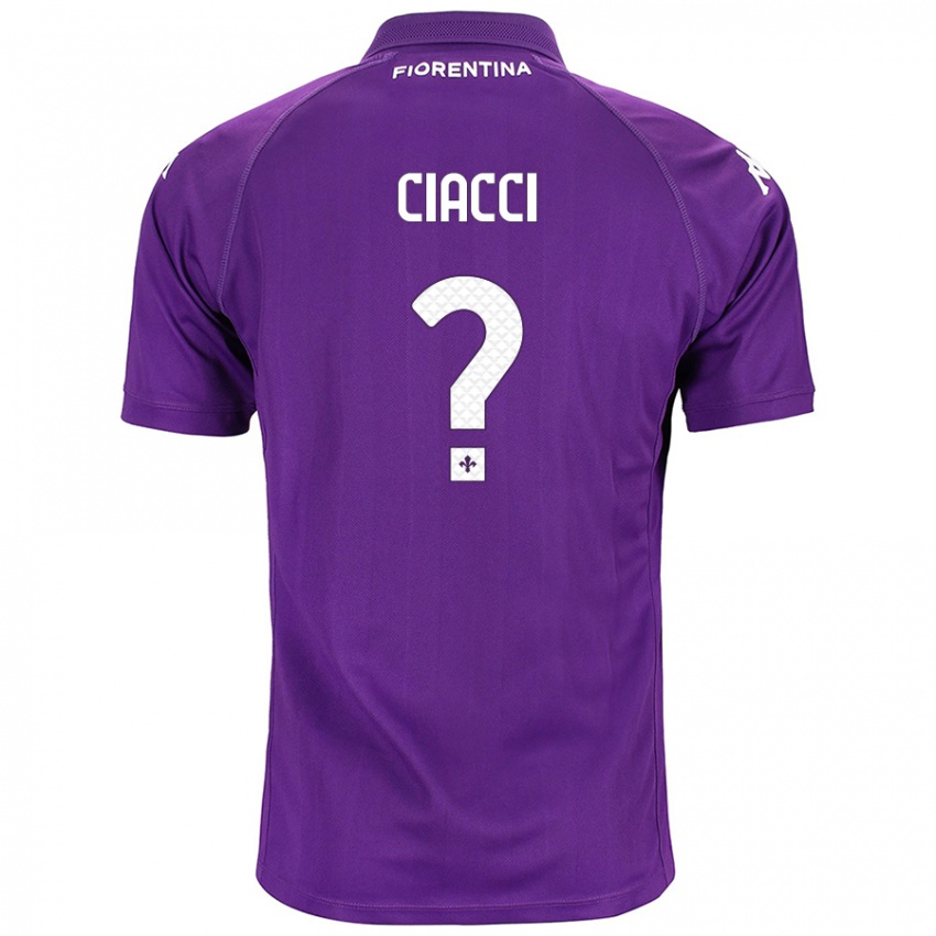 Niño Camiseta Niccolò Ciacci #0 Morado 1ª Equipación 2024/25 La Camisa