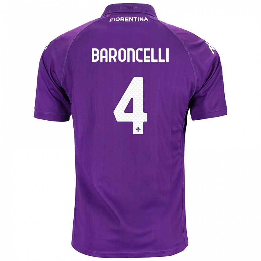 Niño Camiseta Leonardo Baroncelli #4 Morado 1ª Equipación 2024/25 La Camisa