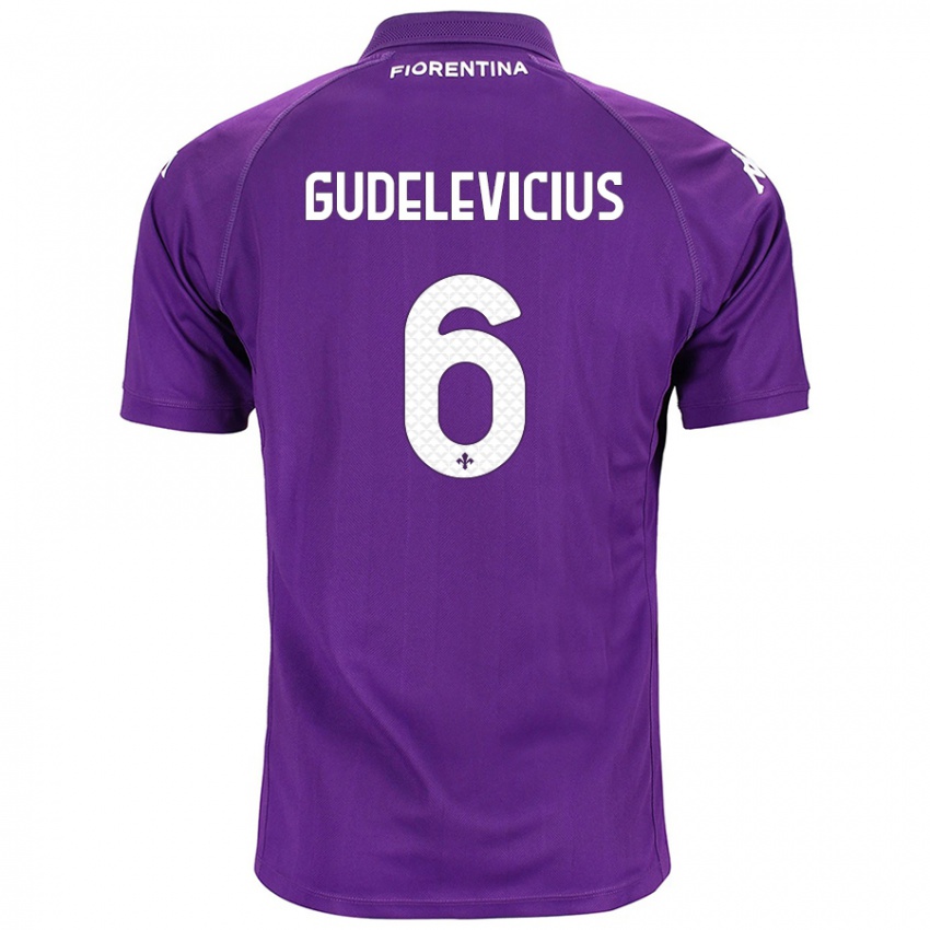 Niño Camiseta Ernestas Gudelevicius #6 Morado 1ª Equipación 2024/25 La Camisa