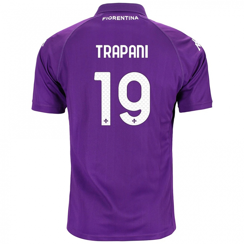 Niño Camiseta Niccolò Trapani #19 Morado 1ª Equipación 2024/25 La Camisa