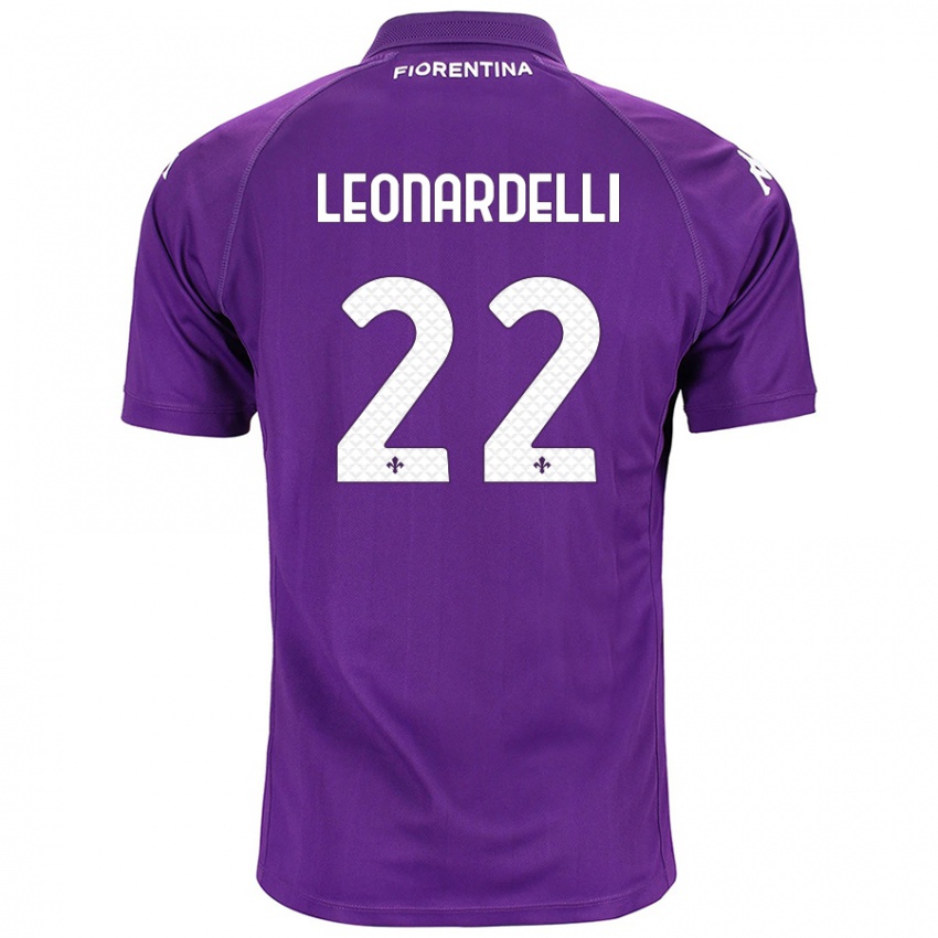 Niño Camiseta Pietro Leonardelli #22 Morado 1ª Equipación 2024/25 La Camisa