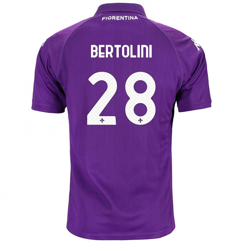 Niño Camiseta Gabriele Bertolini #28 Morado 1ª Equipación 2024/25 La Camisa