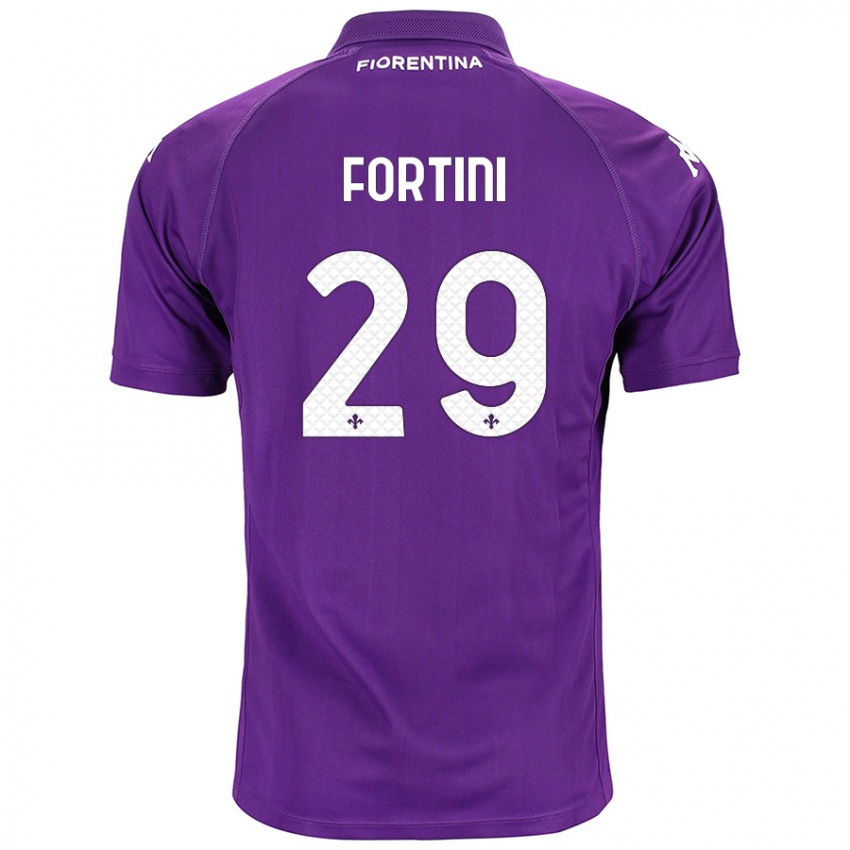 Niño Camiseta Niccolò Fortini #29 Morado 1ª Equipación 2024/25 La Camisa