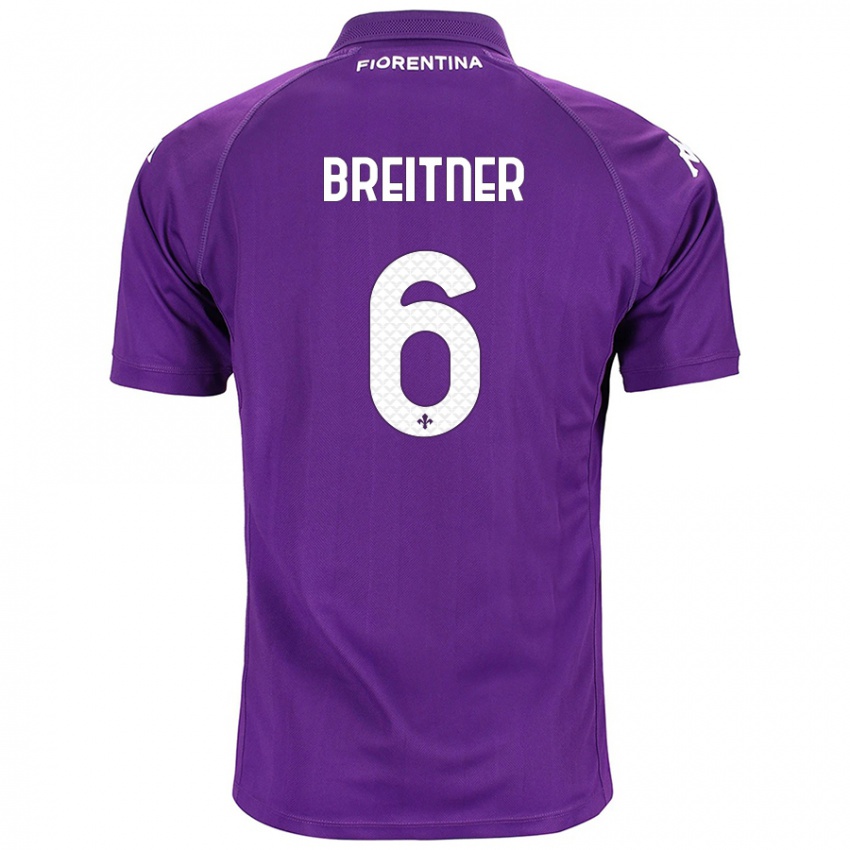 Niño Camiseta Stephanie Breitner #6 Morado 1ª Equipación 2024/25 La Camisa