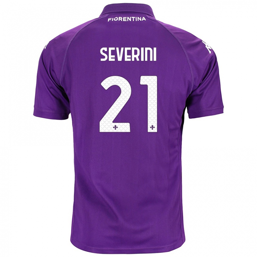 Niño Camiseta Emma Severini #21 Morado 1ª Equipación 2024/25 La Camisa