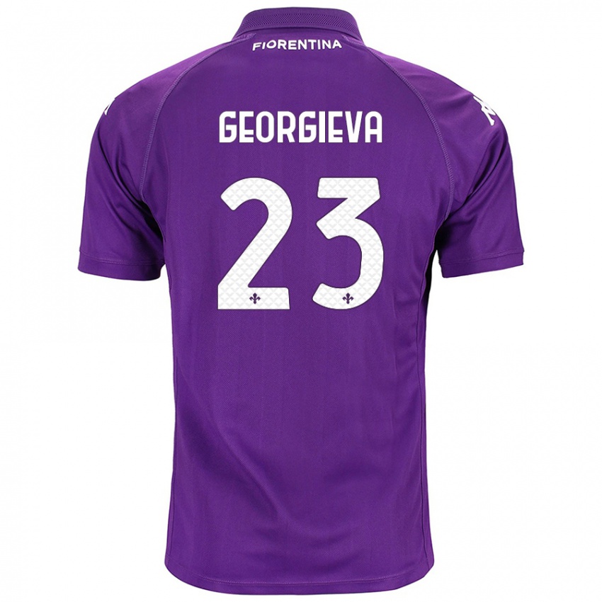 Niño Camiseta Marina Georgieva #23 Morado 1ª Equipación 2024/25 La Camisa