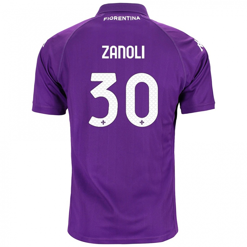 Niño Camiseta Martina Zanoli #30 Morado 1ª Equipación 2024/25 La Camisa