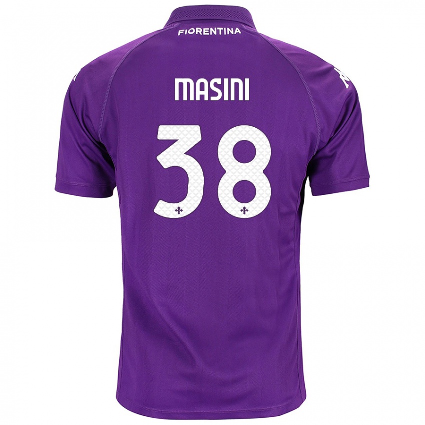 Niño Camiseta Linda Masini #38 Morado 1ª Equipación 2024/25 La Camisa