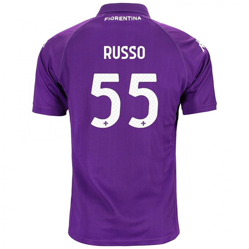 Niño Camiseta Federica Russo #55 Morado 1ª Equipación 2024/25 La Camisa