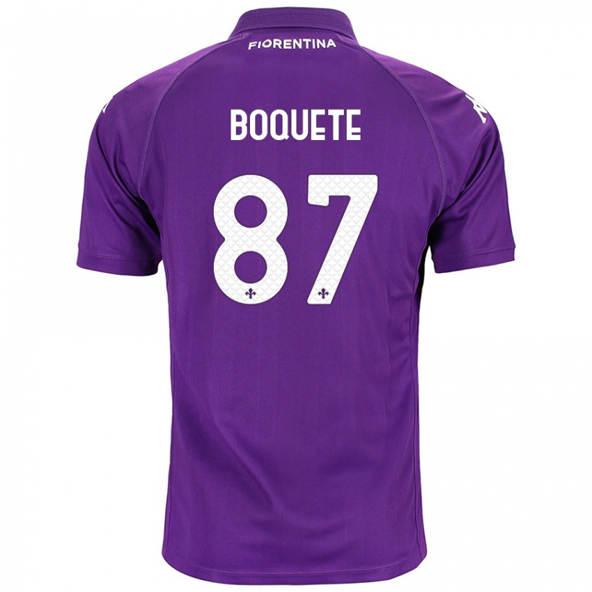 Niño Camiseta Veronica Boquete #87 Morado 1ª Equipación 2024/25 La Camisa