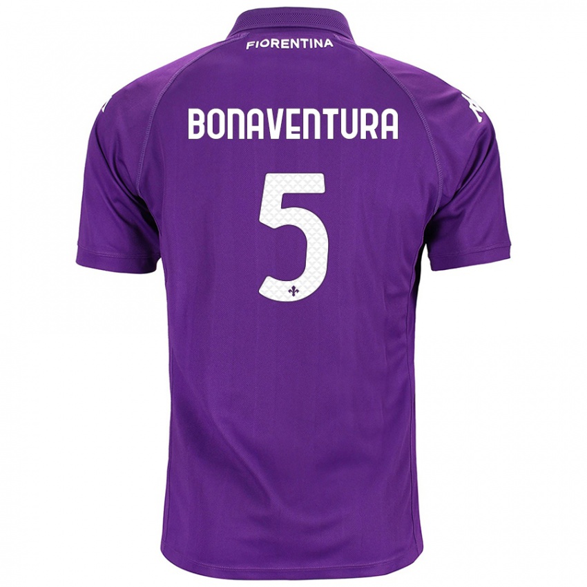 Niño Camiseta Giacomo Bonaventura #5 Morado 1ª Equipación 2024/25 La Camisa