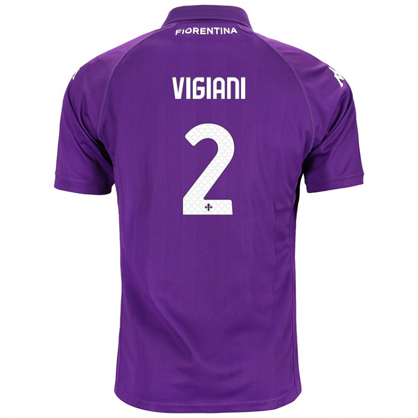 Niño Camiseta Lorenzo Vigiani #2 Morado 1ª Equipación 2024/25 La Camisa