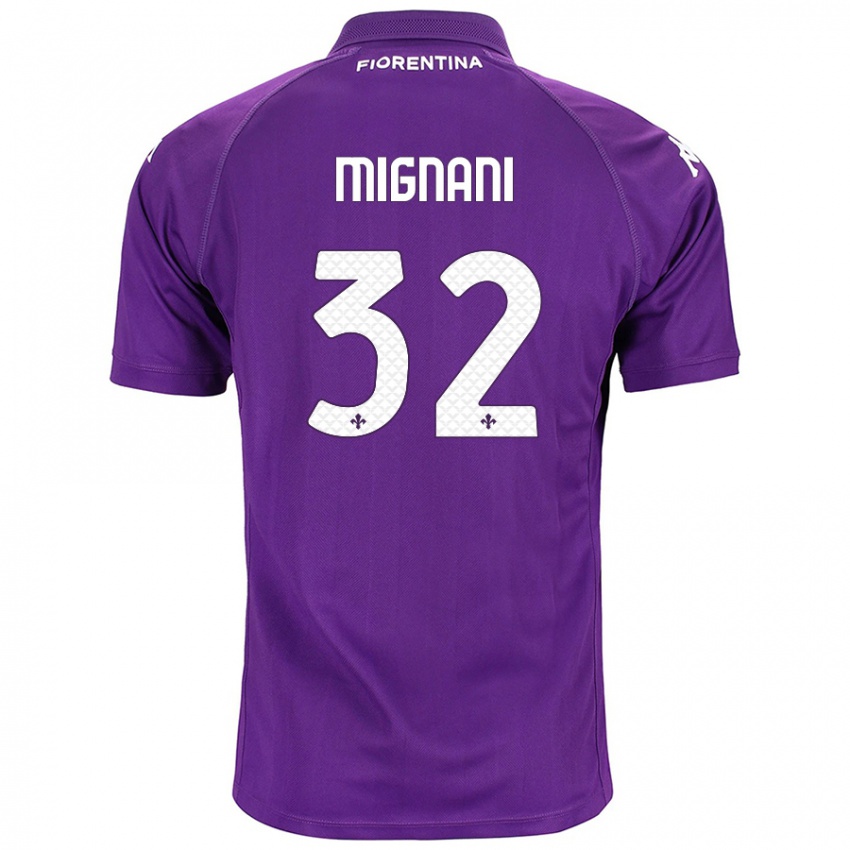 Niño Camiseta Carlo Mignani #32 Morado 1ª Equipación 2024/25 La Camisa