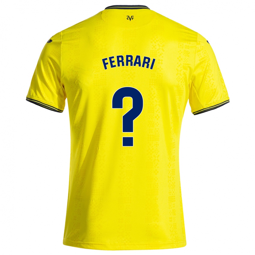 Niño Camiseta Andrés Ferrari #0 Amarillo Negro 1ª Equipación 2024/25 La Camisa