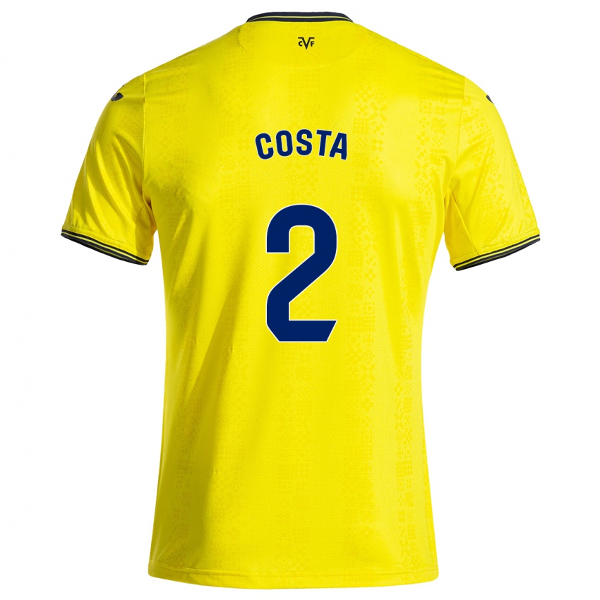 Niño Camiseta Logan Costa #2 Amarillo Negro 1ª Equipación 2024/25 La Camisa