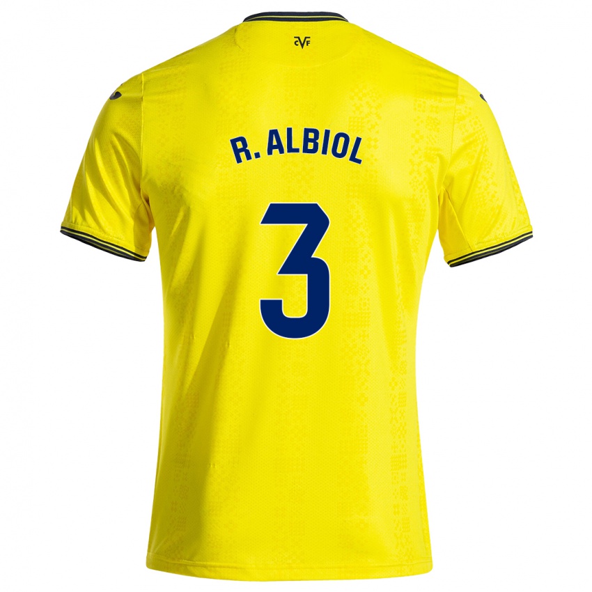 Niño Camiseta Raúl Albiol #3 Amarillo Negro 1ª Equipación 2024/25 La Camisa