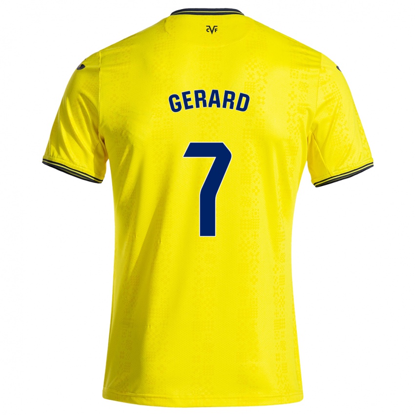 Niño Camiseta Gerard Moreno #7 Amarillo Negro 1ª Equipación 2024/25 La Camisa