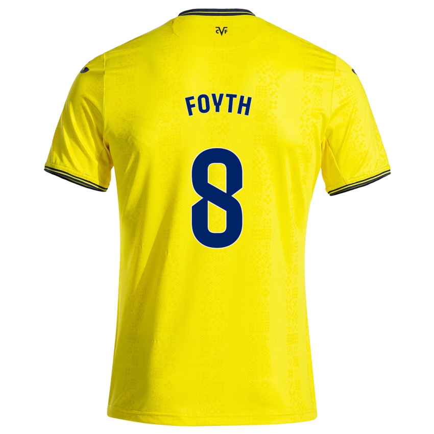 Niño Camiseta Juan Foyth #8 Amarillo Negro 1ª Equipación 2024/25 La Camisa