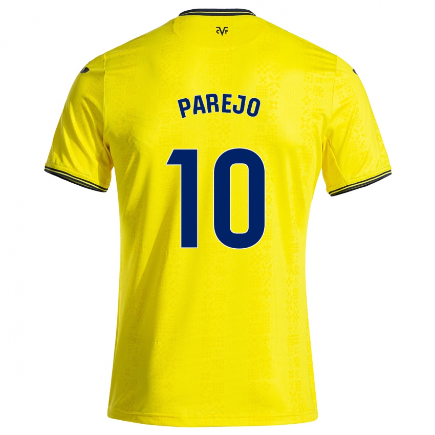 Niño Camiseta Dani Parejo #10 Amarillo Negro 1ª Equipación 2024/25 La Camisa