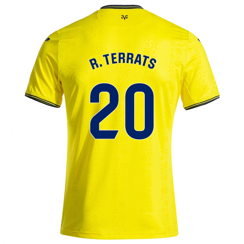 Niño Camiseta Ramón Terrats #20 Amarillo Negro 1ª Equipación 2024/25 La Camisa