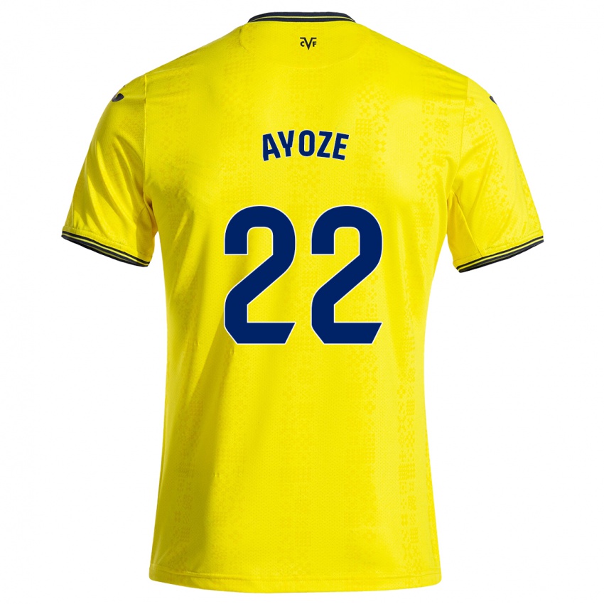 Niño Camiseta Ayoze Pérez #22 Amarillo Negro 1ª Equipación 2024/25 La Camisa