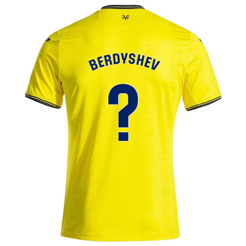 Niño Camiseta Tikhon Berdyshev #0 Amarillo Negro 1ª Equipación 2024/25 La Camisa