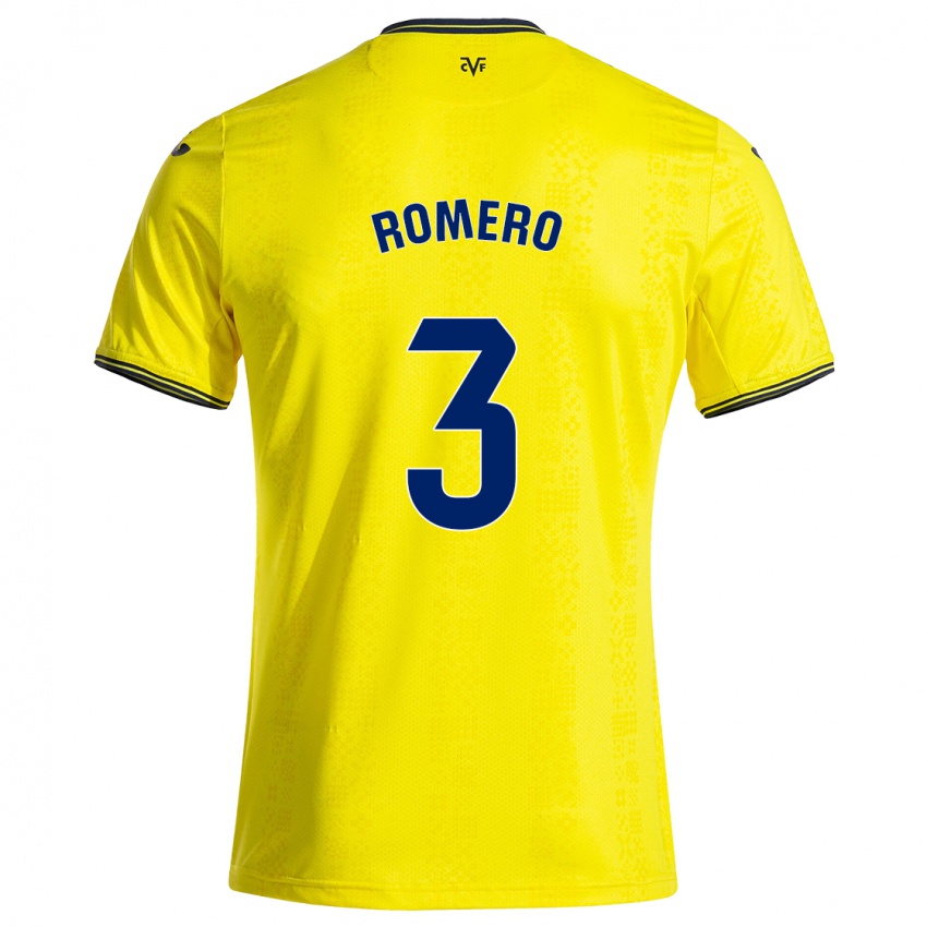 Niño Camiseta Cristo Romero #3 Amarillo Negro 1ª Equipación 2024/25 La Camisa