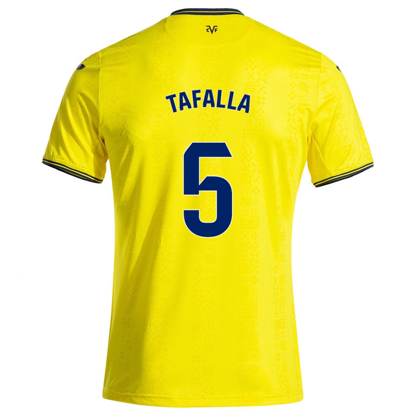 Niño Camiseta Fran Tafalla #5 Amarillo Negro 1ª Equipación 2024/25 La Camisa