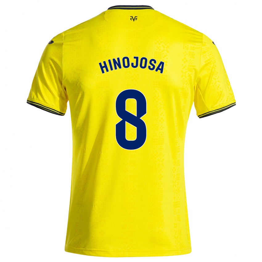 Niño Camiseta Sergio Hinojosa #8 Amarillo Negro 1ª Equipación 2024/25 La Camisa