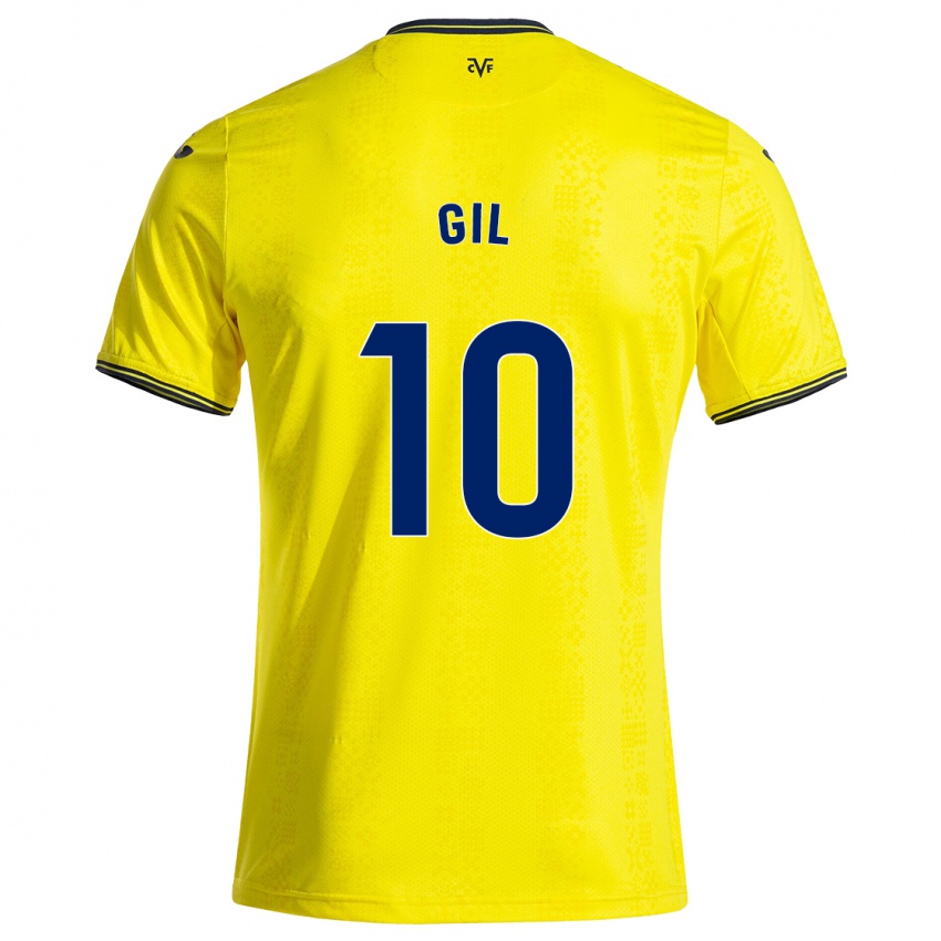 Niño Camiseta Markel Gil #10 Amarillo Negro 1ª Equipación 2024/25 La Camisa