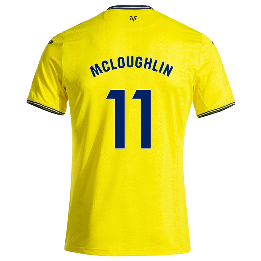 Niño Camiseta Caden Mcloughlin #11 Amarillo Negro 1ª Equipación 2024/25 La Camisa