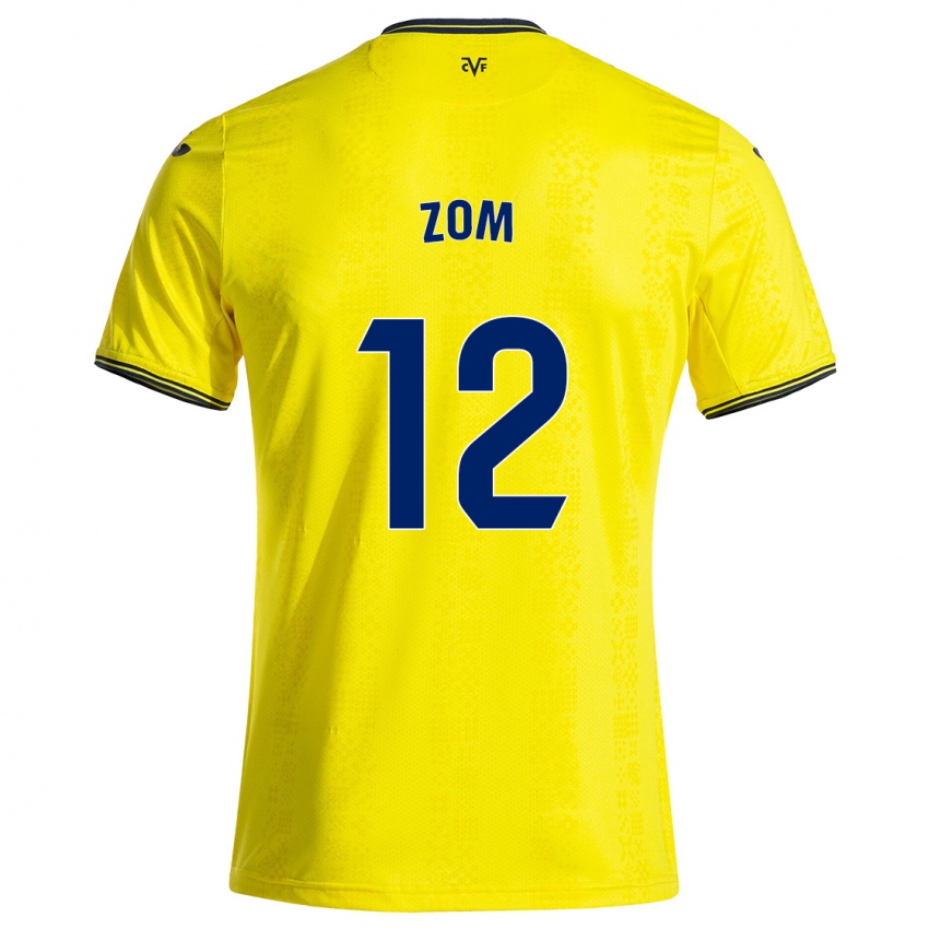 Niño Camiseta Ludo Zom #12 Amarillo Negro 1ª Equipación 2024/25 La Camisa