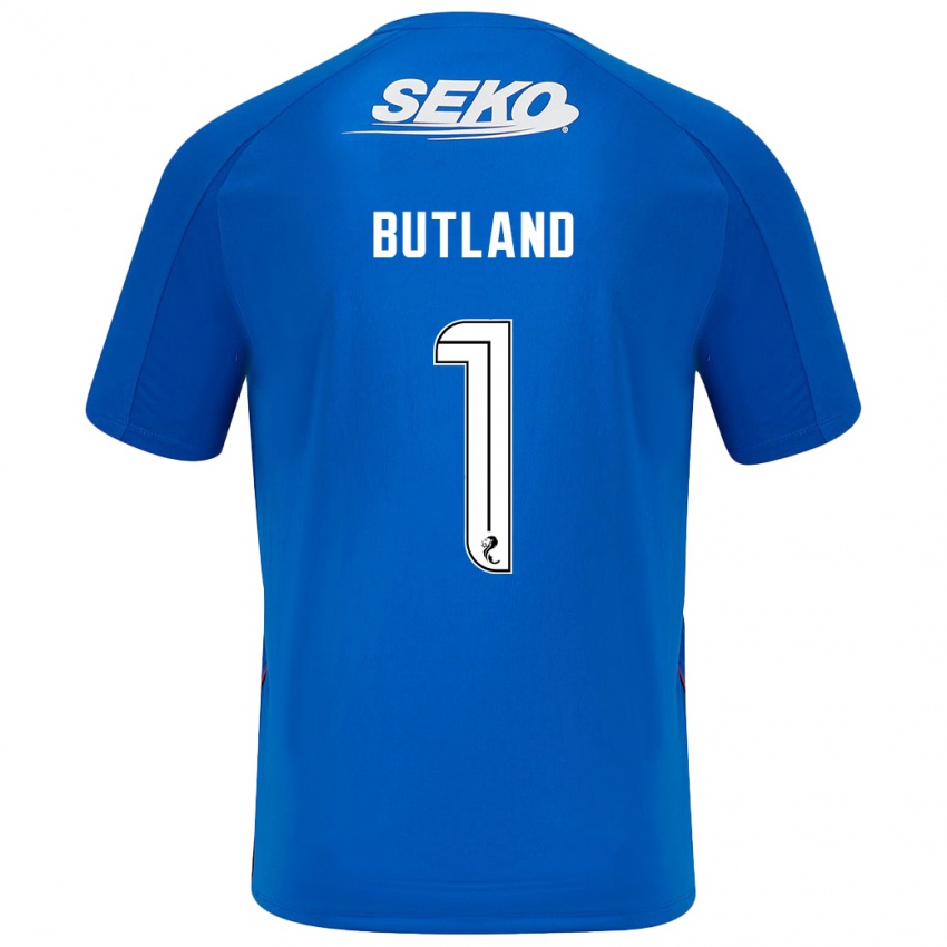 Niño Camiseta Jack Butland #1 Azul Oscuro 1ª Equipación 2024/25 La Camisa