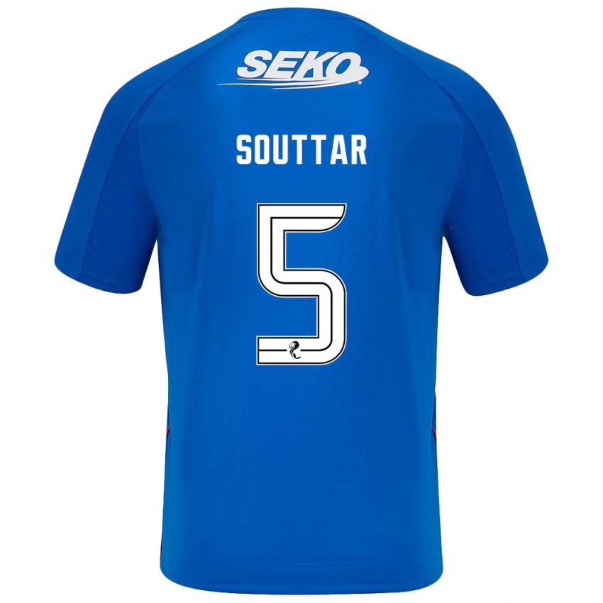 Niño Camiseta John Souttar #5 Azul Oscuro 1ª Equipación 2024/25 La Camisa