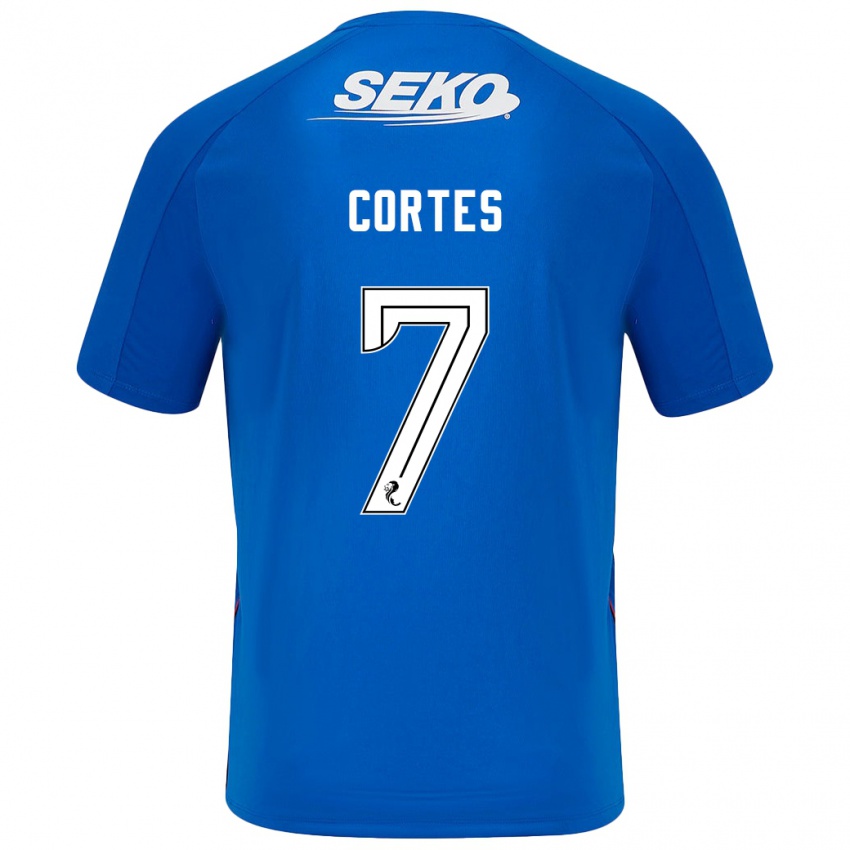 Niño Camiseta Óscar Cortés #7 Azul Oscuro 1ª Equipación 2024/25 La Camisa