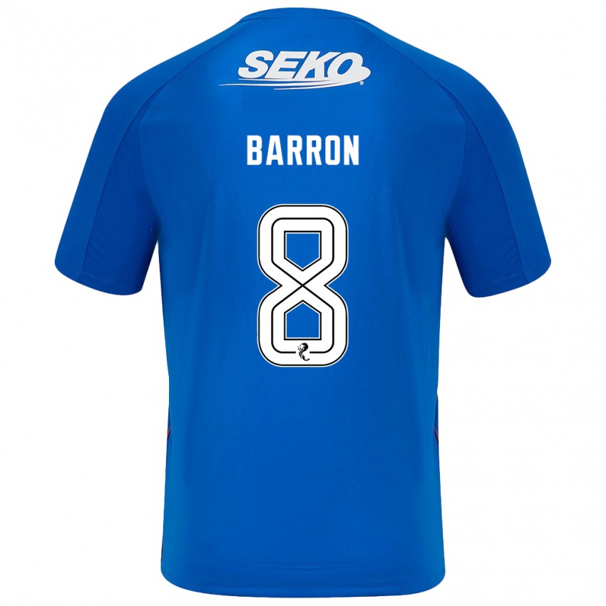 Niño Camiseta Connor Barron #8 Azul Oscuro 1ª Equipación 2024/25 La Camisa