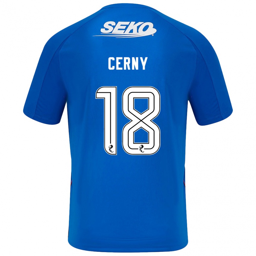 Niño Camiseta Vaclav Cerny #18 Azul Oscuro 1ª Equipación 2024/25 La Camisa