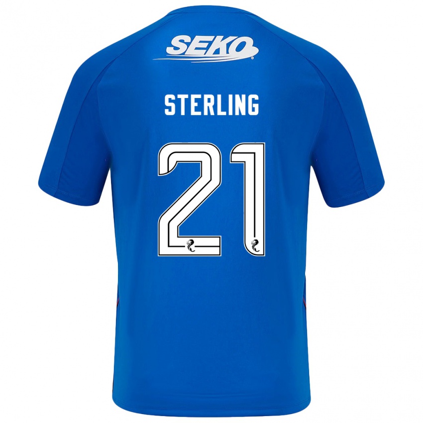 Niño Camiseta Dujon Sterling #21 Azul Oscuro 1ª Equipación 2024/25 La Camisa