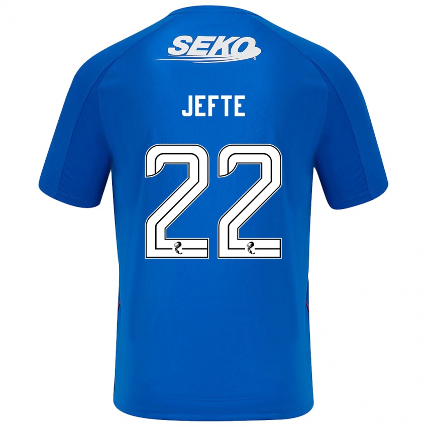 Niño Camiseta Jefté #22 Azul Oscuro 1ª Equipación 2024/25 La Camisa