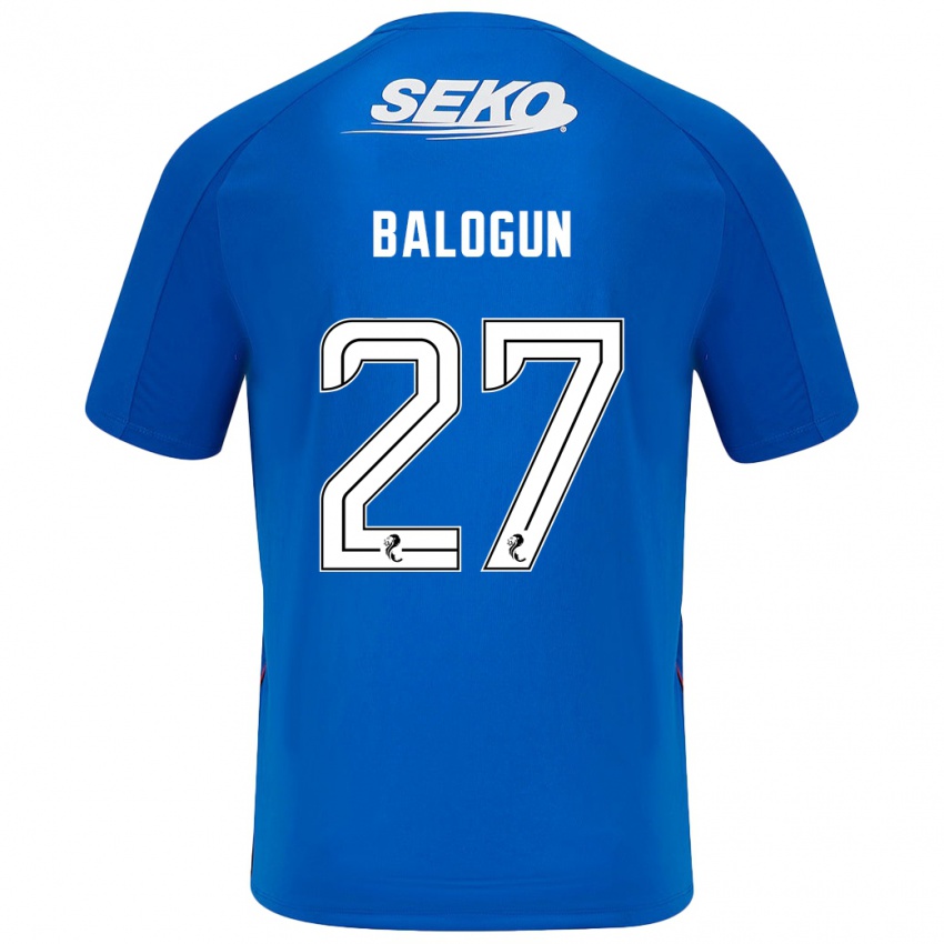 Niño Camiseta Leon Balogun #27 Azul Oscuro 1ª Equipación 2024/25 La Camisa