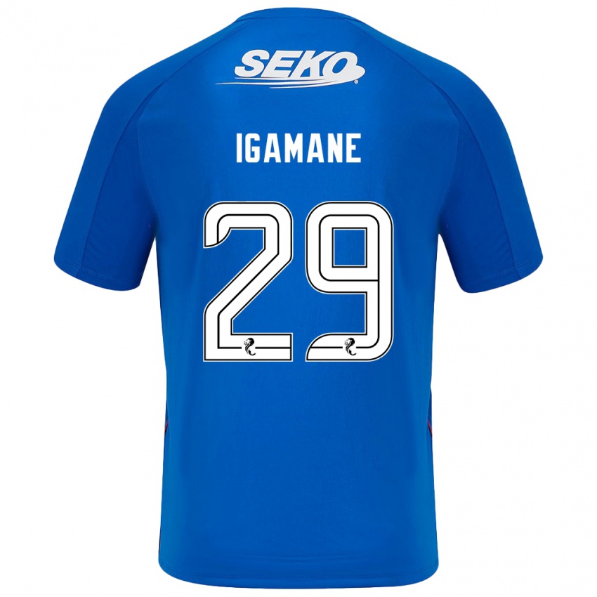 Niño Camiseta Hamza Igamane #29 Azul Oscuro 1ª Equipación 2024/25 La Camisa