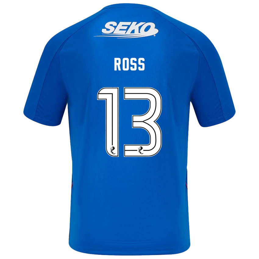 Niño Camiseta Jane Ross #13 Azul Oscuro 1ª Equipación 2024/25 La Camisa